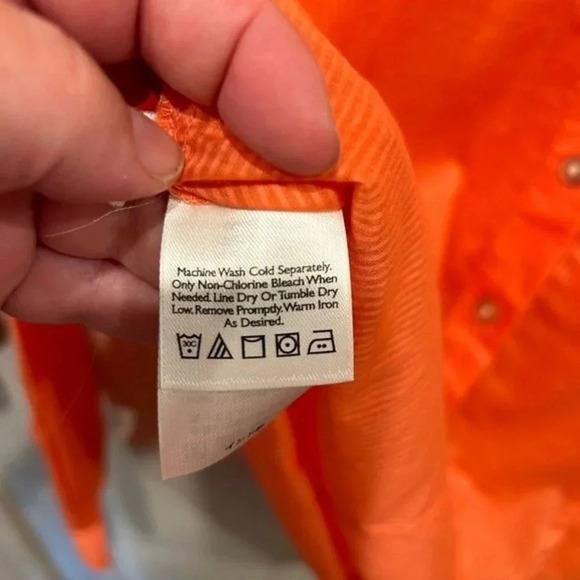 Eddie Bauer Semi Sheer Cotton Button Up Travel‎ Shirt size Large - Picture 7 of 8